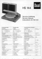 Dual HS-144-Service-Manual 